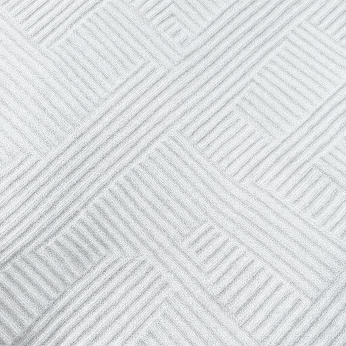 Premium Textured White T-Shirt with Geometric Pattern