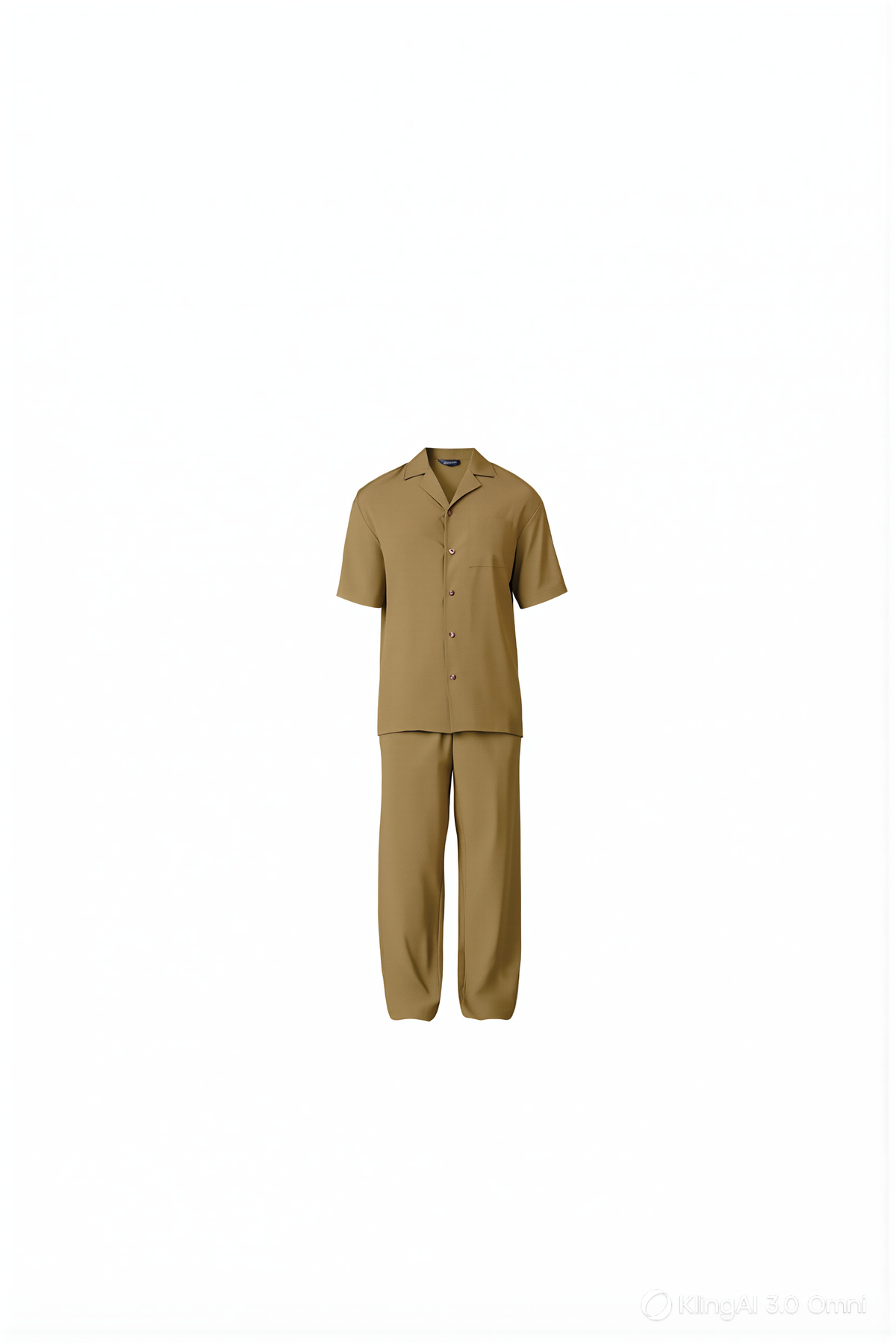 Camp Collar Shirt and Trousers Two-Piece Set
