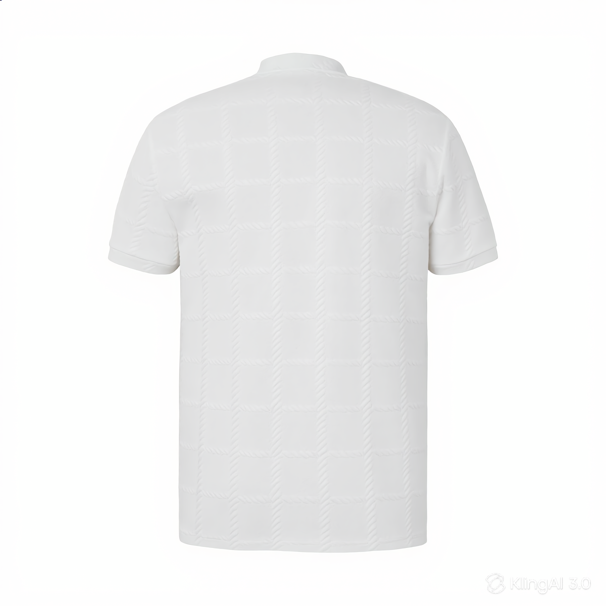 Textured check polo shirt