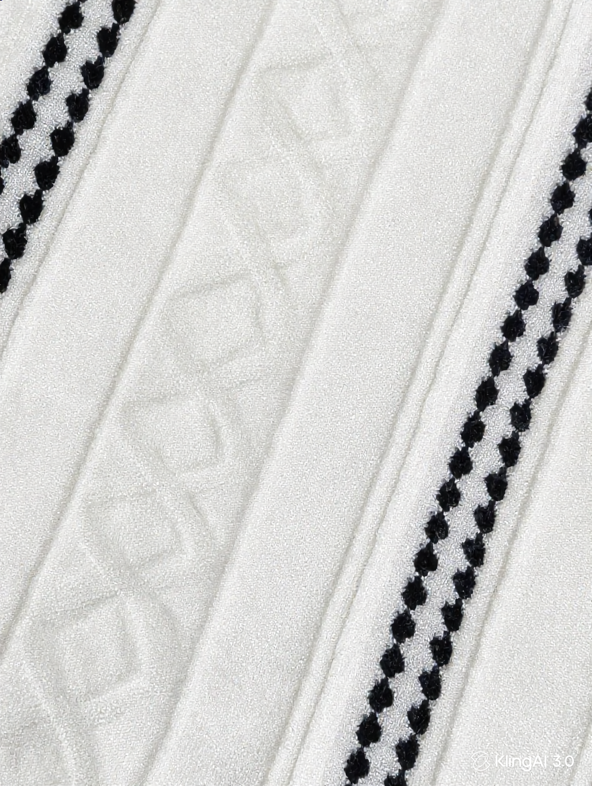 Contrasting Striped Polo Shirt — Black/White