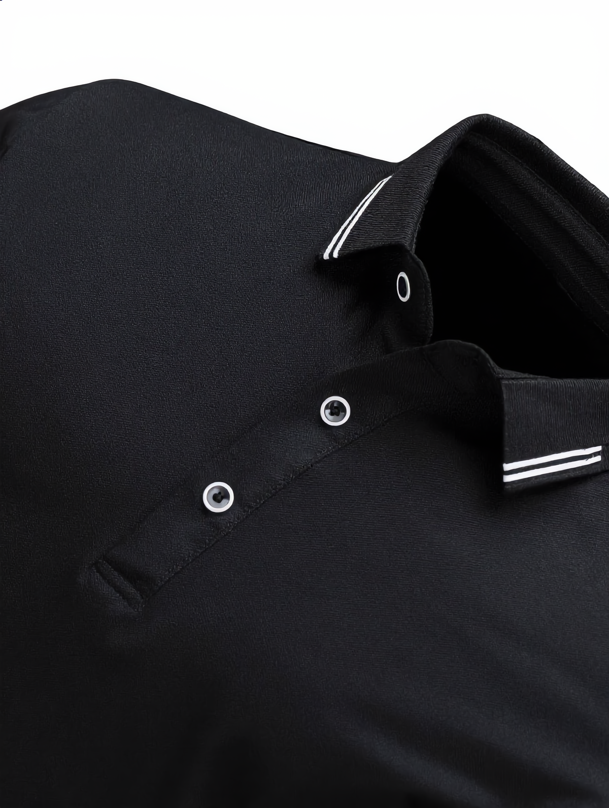 Contrast Stripe Collar Polo